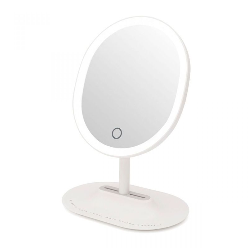 Espelho de Mesa Com Led e Aumento Brilho