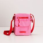 Bolsinha Crossbody Rosa e Vermelha