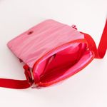 Bolsinha Crossbody Rosa e Vermelha