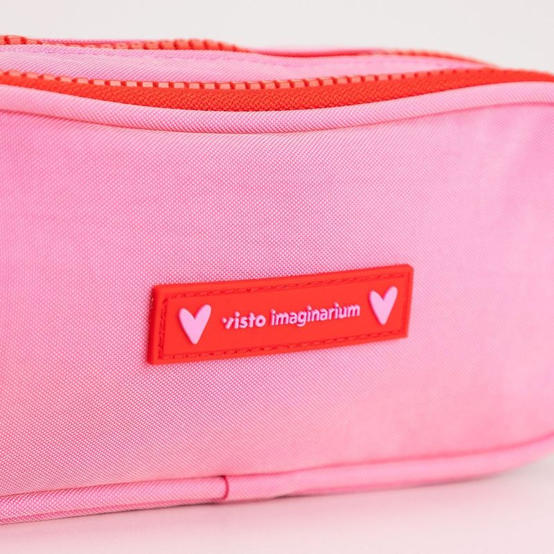 Estojo Bolsos Rosa e Vermelha