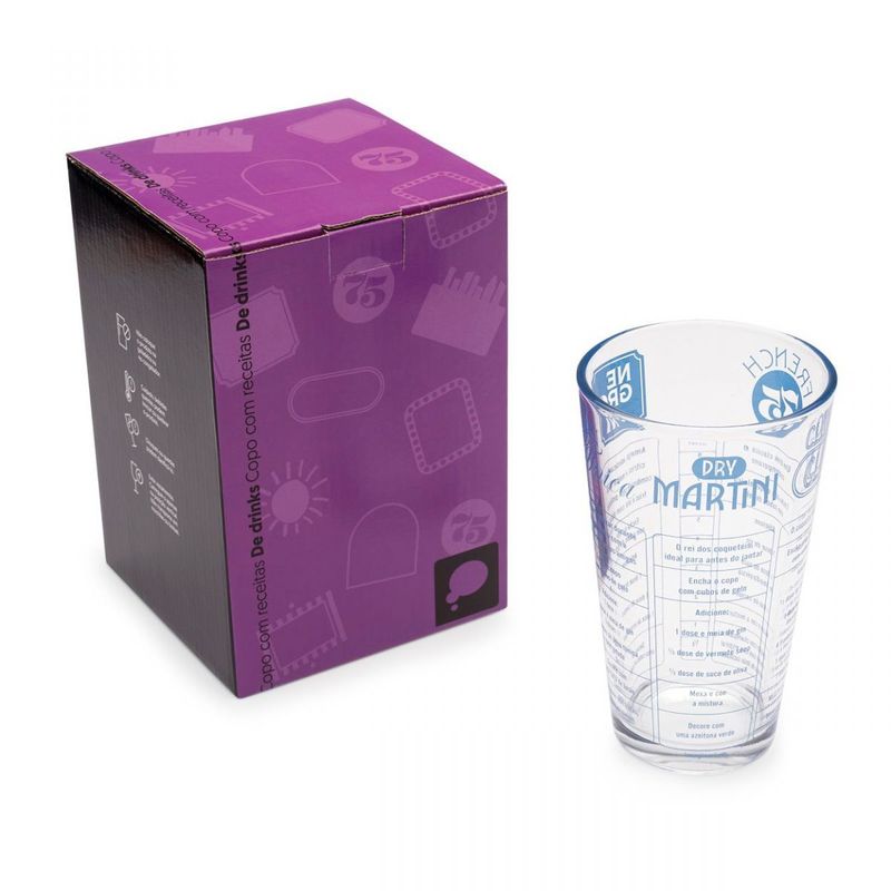 Copo Com Receitas de Drinks Gin