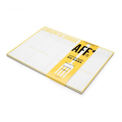 Bloco Organizador Semanal Cardapio