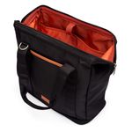 Bolsa Expansível Preta Detalhes Caramelo