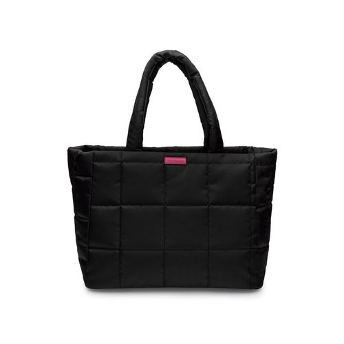 Bolsa Matelassê Preta Com Detalhes Pink