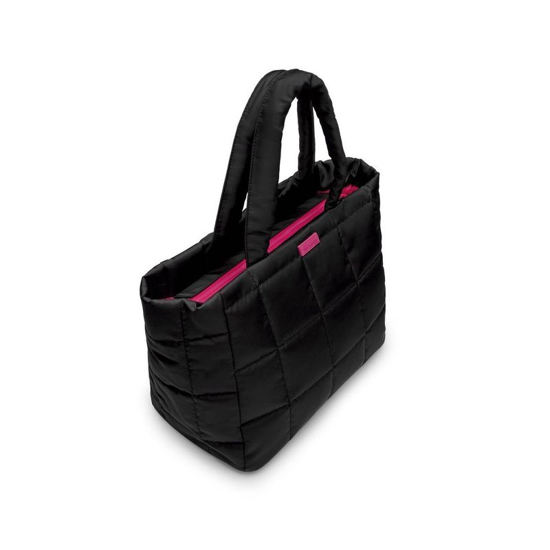 Bolsa Matelassê Preta Com Detalhes Pink