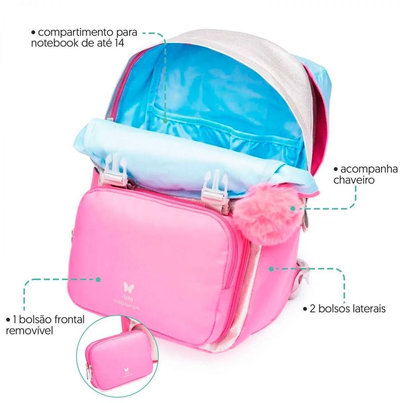 Mochila e Bolsa Removível Y2K Glitter