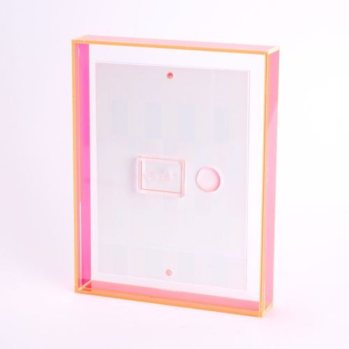 Porta-Retrato Acrílico Rosa Neon G