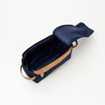 Necessaire Canvas Marinho e Marrom