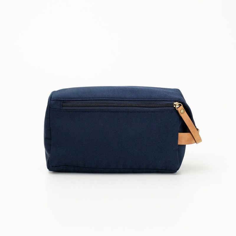 Necessaire Canvas Marinho e Marrom