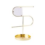 Porta Bijoux Dourado Curvas