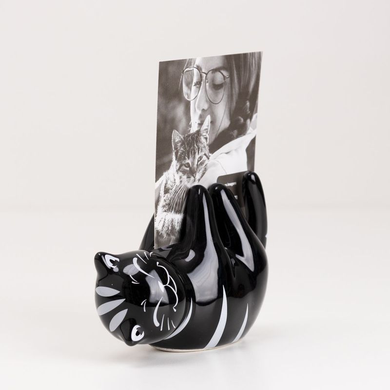 Porta-Retrato Gatinho Preto Sorriso