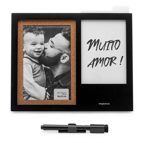 Porta-Retrato 10x15 com Painel de Recado e Caneta