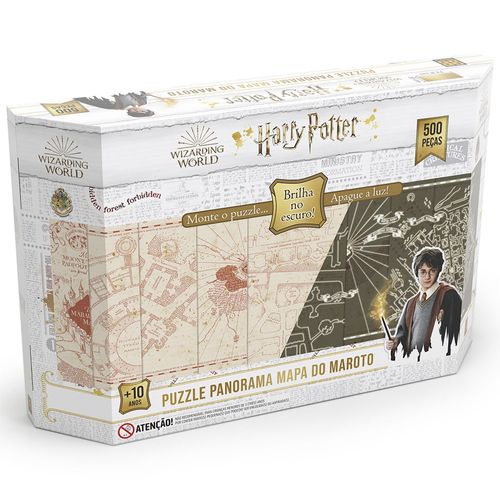 Puzzle 500 peças Panorama Harry Potter Brilha no Escuro