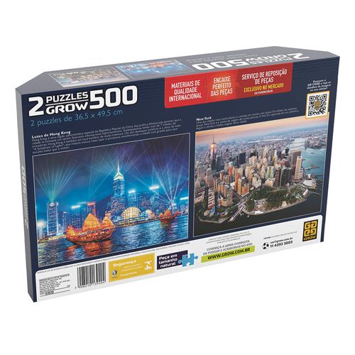 Puzzle 500 peças Duplo - Skylines Cosmopolitas