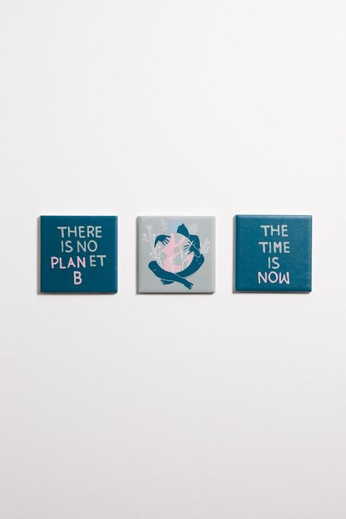 Quadro 3 Azulejos Mãe Terra