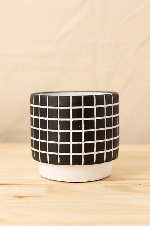 Vaso grid preto m