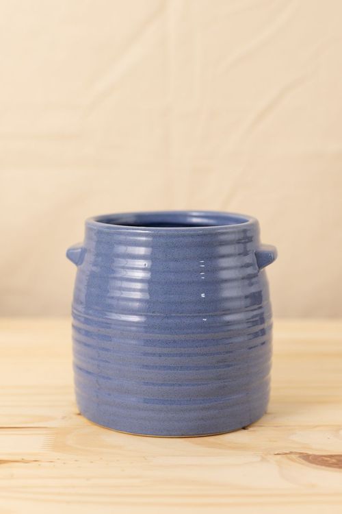 Vaso glaze azul m