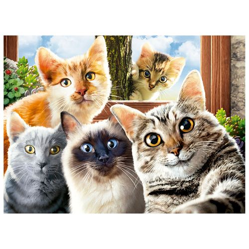 Puzzle 500 peças Selfie Cats