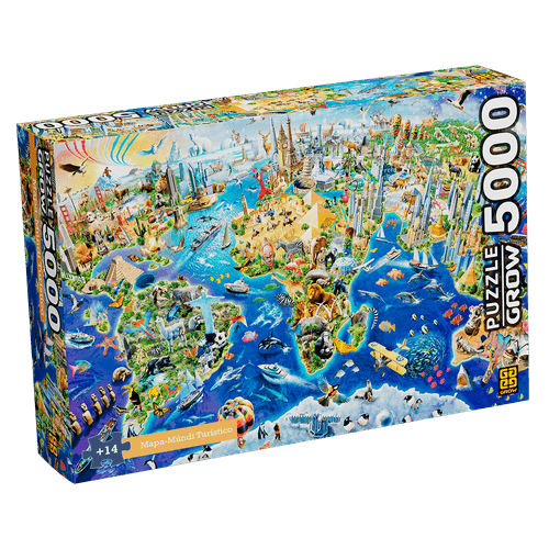 Puzzle 5000 peças Mapa-Múndi Turístico