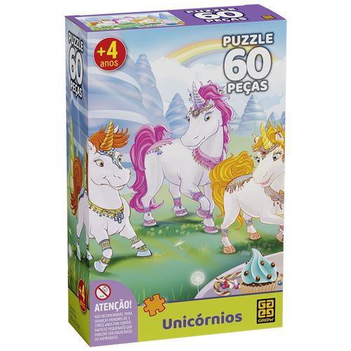 Puzzle 60 peças Unicórnios