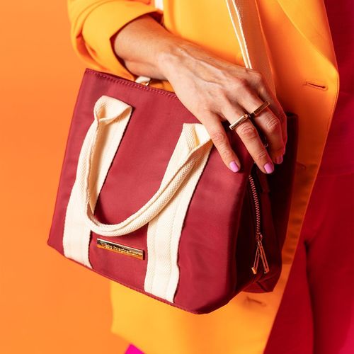 Bolsa Tote Pockets Bordo