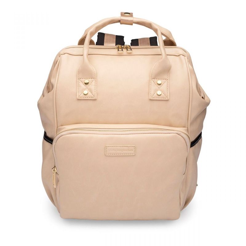 Mochila-Laptop-Frame-Creme-e-Dourado