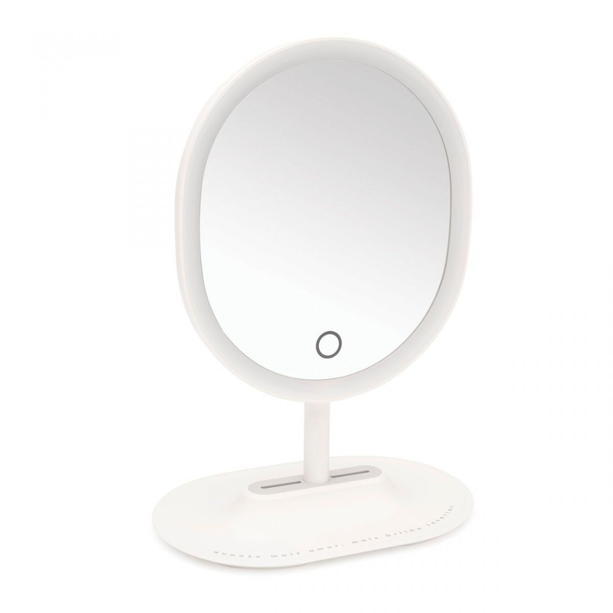 Encontraproduto.com.br - Espelho de Mesa Com Led e Aumento Brilho