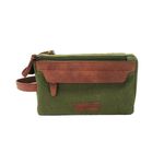 Necessaire-Canvas-Verde-e-Marrom