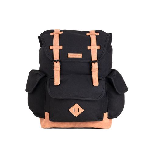 Mochila Laptop Canvas Cargo Preta