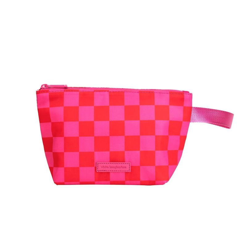 Necessaire-Termica-Xadrez-Pink-Vermelho