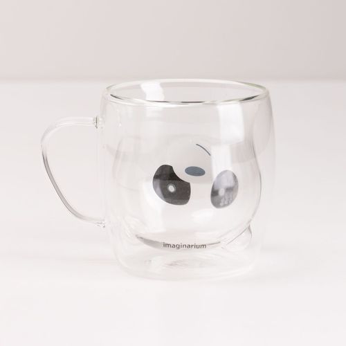 Caneca de Vidro Com Alca Panda