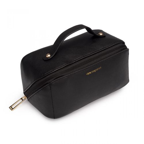 Necessaire Angle Preta Com Dourado