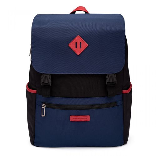 Mochila Laptop Color Block Marinho