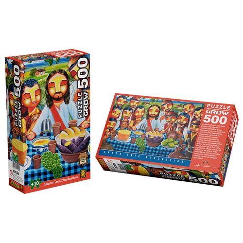 Quebra-cabeça 500 peças Santa Ceia Nordestina - Eduardo Lima