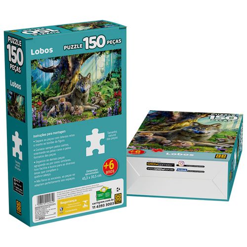 Quebra-cabeça 150 peças Lobos