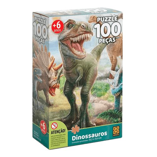 Quebra-cabeça 100 peças Dinossauros