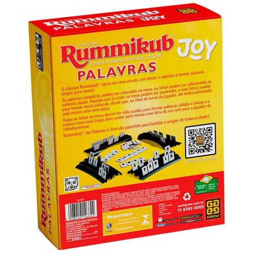 Jogo Rummikub Joy Palavras