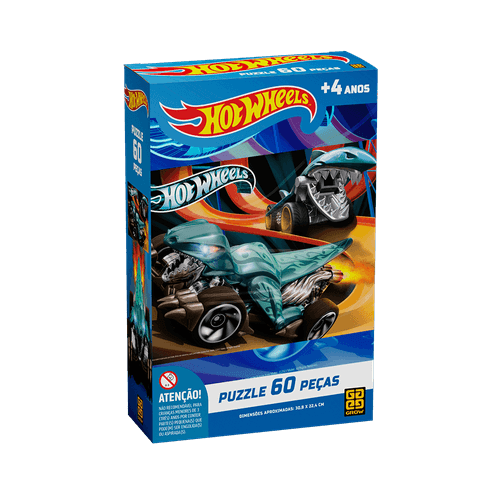 Quebra-cabeça 60 peças Hot Wheels