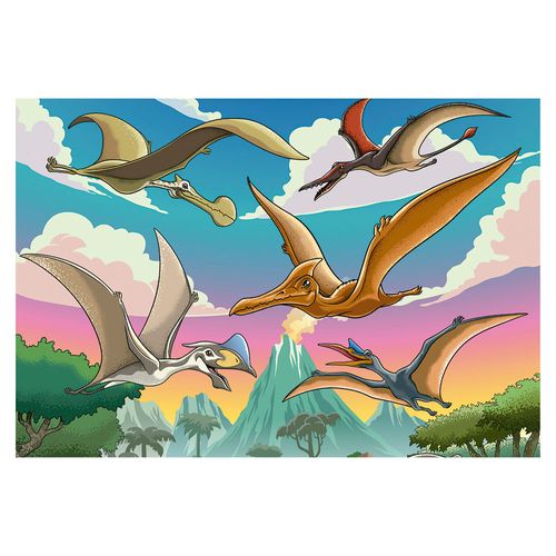 Quebra-cabeça Progressivo Dinossauros - Céu, Terra e Mar