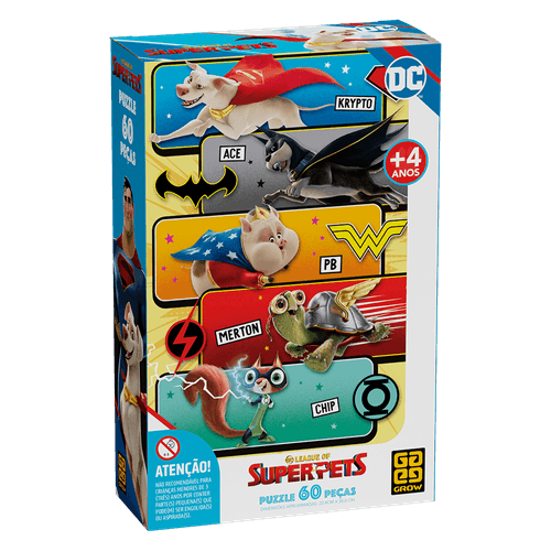 Quebra-cabeça 60 peças Super Pets