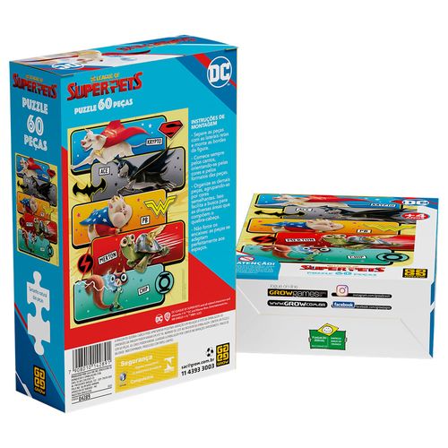 Quebra-cabeça 60 peças Super Pets