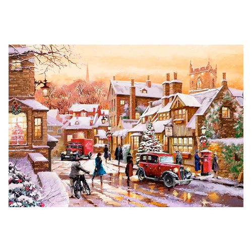 Puzzle 1000 peças Cidade na Neve - Imp. Castorland