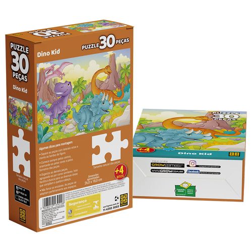 Quebra-cabeça 30 peças Dino Kid
