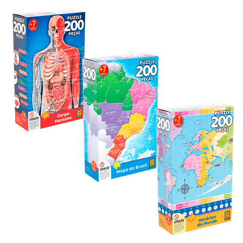 Combo Quebra-Cabeça 200 peças