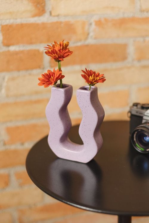 Vaso ondulado lilas