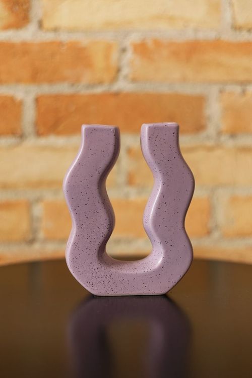 Vaso ondulado lilas