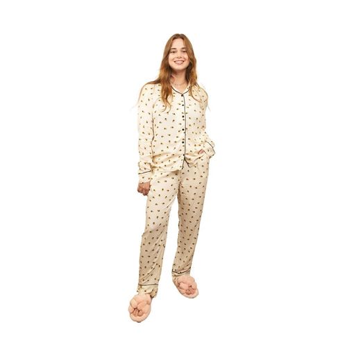 Pijama Longo Fem Abelhas GG