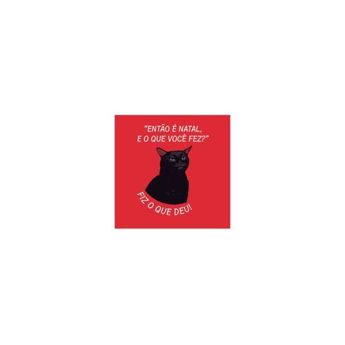 Cartão Natal Gato Preto