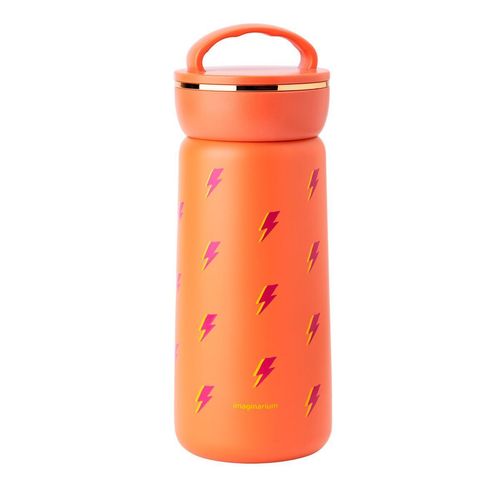 Garrafa Térmica Laranja e Rosa Raios