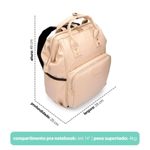 Mochila-Laptop-Frame-Creme-e-Dourado